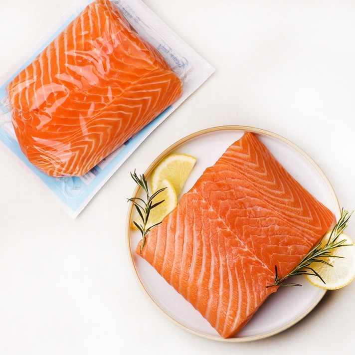 바른씨 노르웨이 슈페리어급 생연어 실중량 500g (몸+뱃살) 연어회 연어구이, 1개