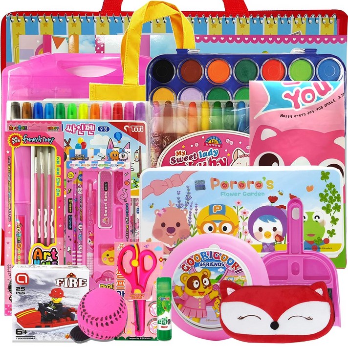 초등학교 입학 유치원 졸업 선물 톡톡아이 꽉찬 문구 세트 학용품 준비물, 1세트, 공주님