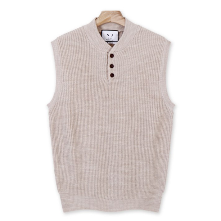 레이먼 남성용 레이크 버튼 니트 베스트