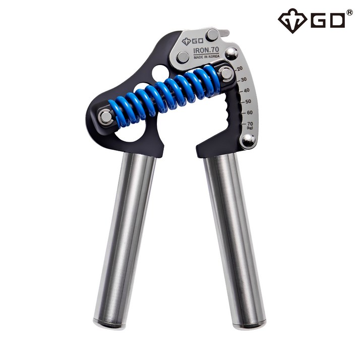 GD IRON GRIP 70 악력기 (20-70kg 강도조절) 경찰 소방시험 악력운동, 스테인리스 손잡이