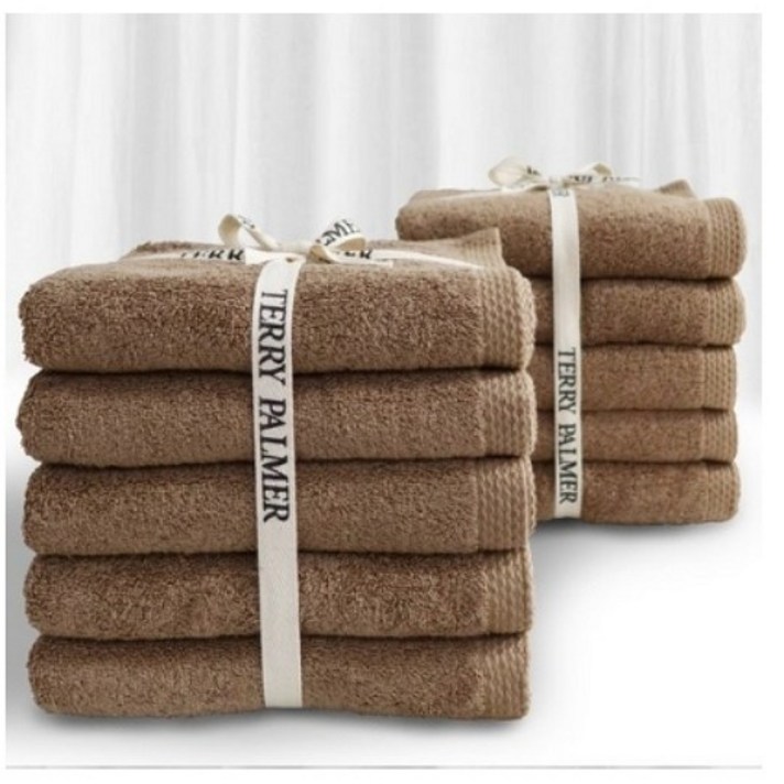 테리파머 호텔 수건 200그램 5+5 리본포장 면사, 라떼, 10개