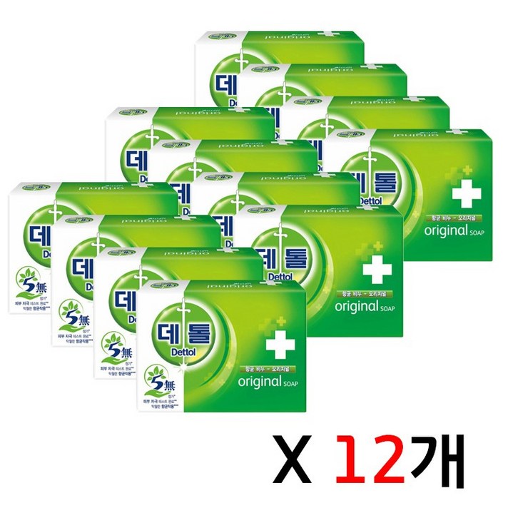 데톨 오리지널 항균비누, 95g, 12개