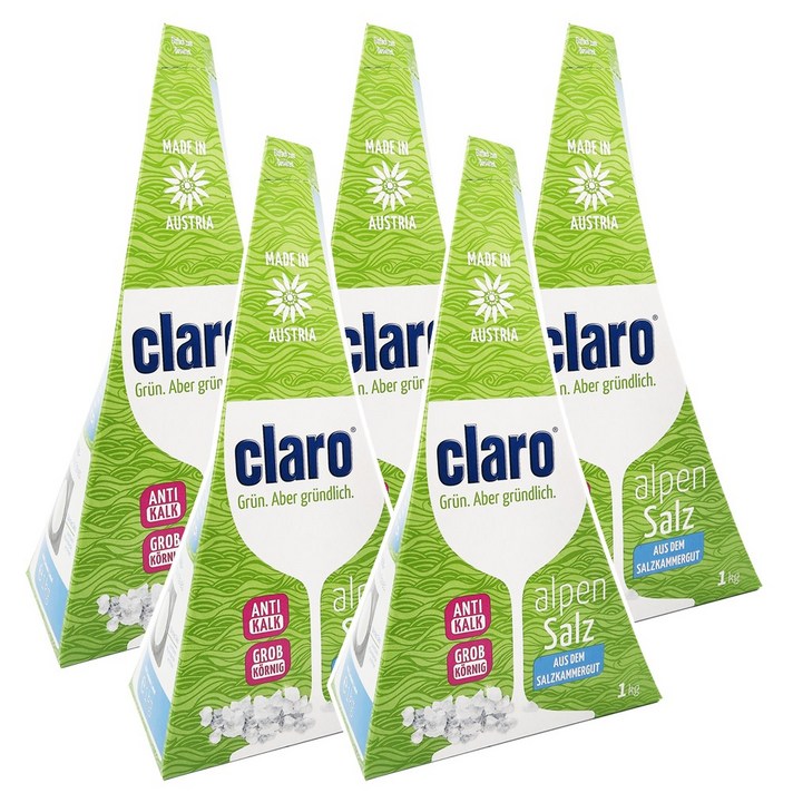 클라로 식기세척기 전용소금 1kg 5개 총5kg