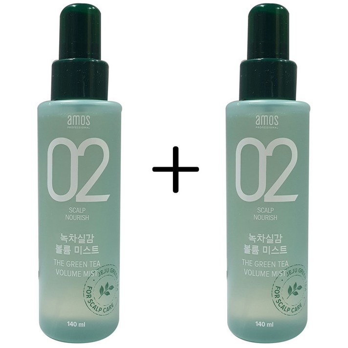 아모스 녹차실감 볼륨 헤어미스트, 140ml, 2개