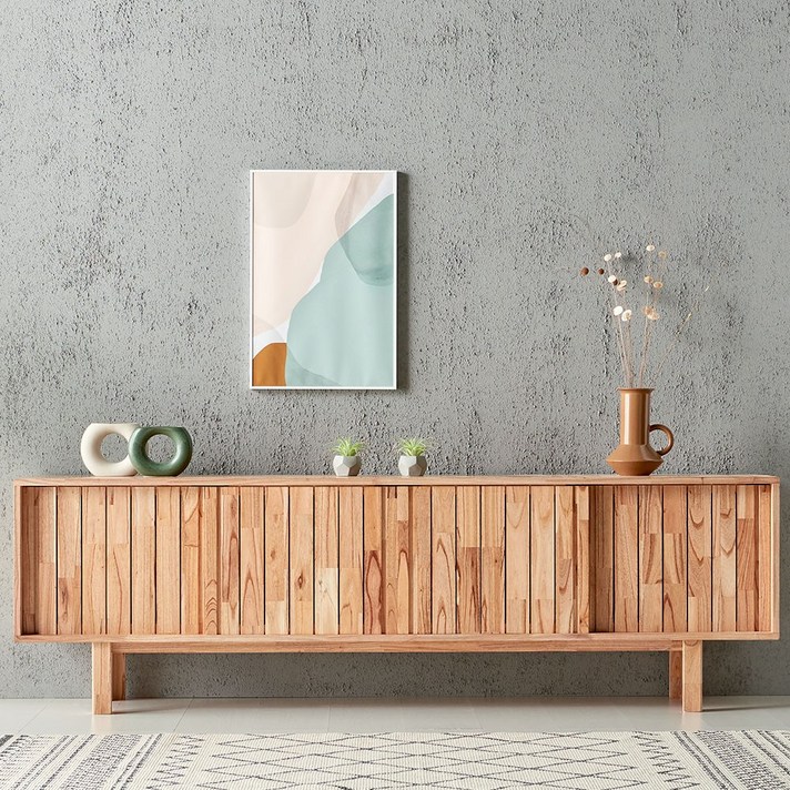 보넬가구 두안느B 높은 원목 거실장 티비다이 거실장식장 1000 1500 2000, 2000(다리형)