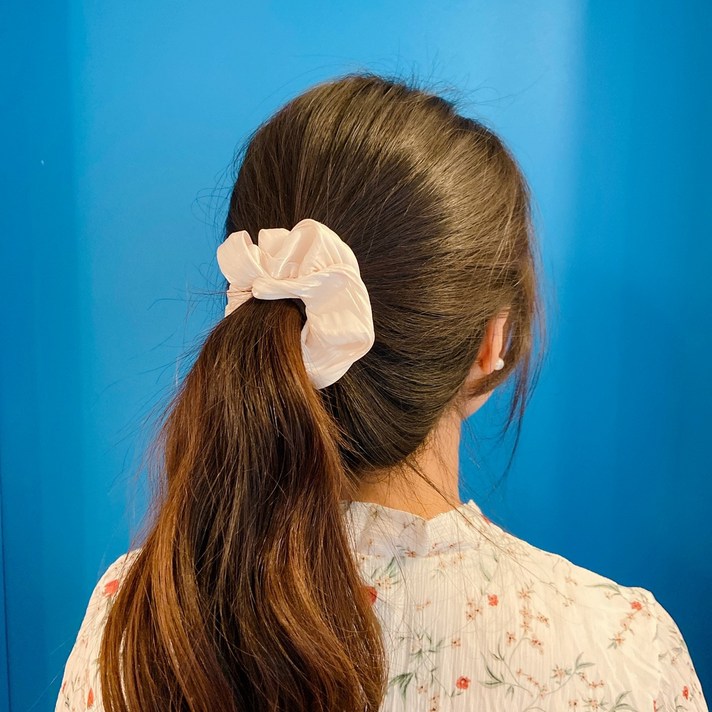 멜로니오 실크머리끈 새틴 곱창 머리끈 헤어끈 밴드 헤어슈슈 헤어스크런치