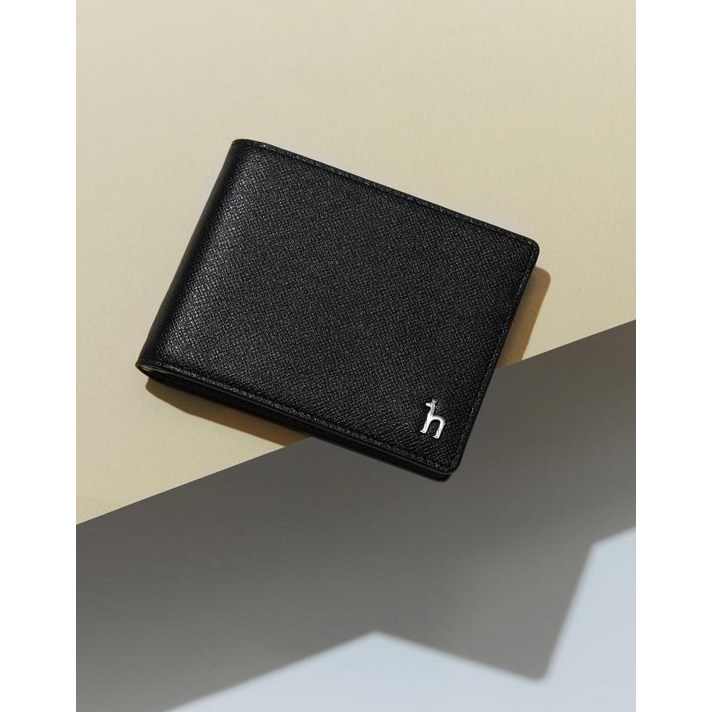 헤지스 [21FW 헤지스 ACC 남성]블랙 사피아노 가죽 머니클립_HJWA1F908BK
