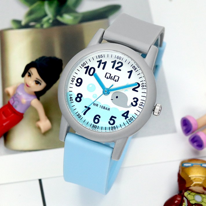 큐앤큐 아동시계 주니어 어린이시계 방수 남아 여아 유아 패션 손목 시계 초등학교 입학선물 어린이집 유치원 졸업선물 VR99J VS49J