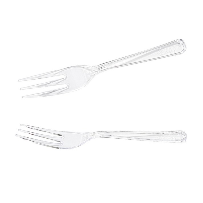 미니포크 투명 12cm 벌크포장, 1개, 500개