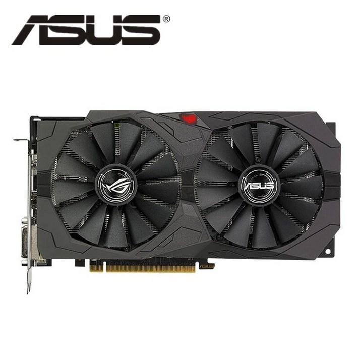 ASUS RX 570 4GB 그래픽 카드 GPU AMD Radeon RX570 4GB 게임용 비디오 카드 PUBG 컴퓨터 게임 화면지도 580 560 550 HDMI VGA D, 1개, 단일, 단일