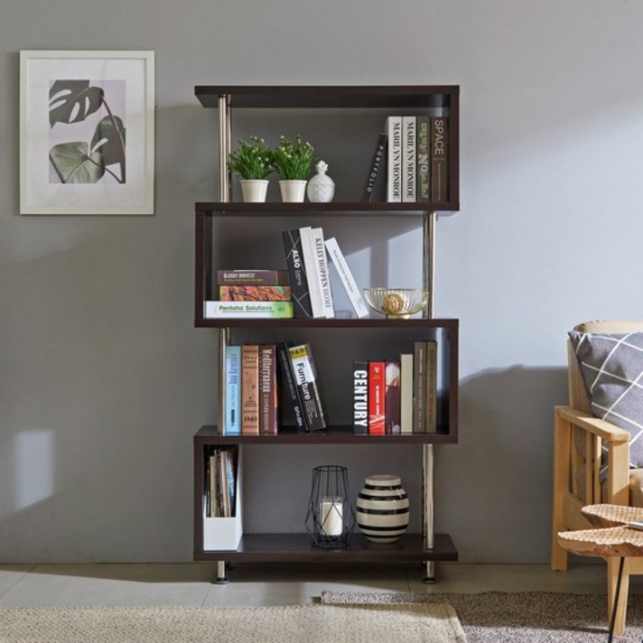  프리메이드 밸런스 5단 수납선반, 월넛 