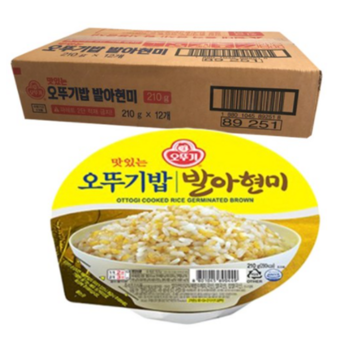 맛있는 오뚜기밥 발아현미, 210g, 12개