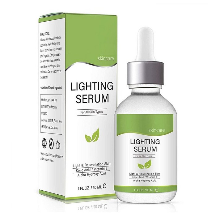 Skin care Lightening Serum with Kojic Acid Dark Spot Corrector for Face 30mL, 1개, 본문참고