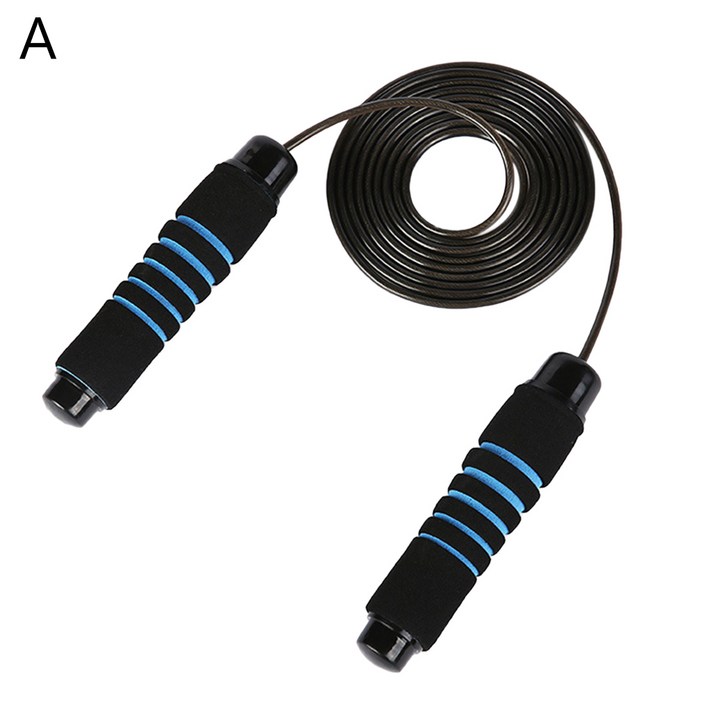 강철 와이어 건너 뛰기 건너 뛰기 조절 가능한 점프 로프 크로스 핏 피트니스 장비 운동 운동 2.8 미터 속도 훈련 홈, 블랙+블루