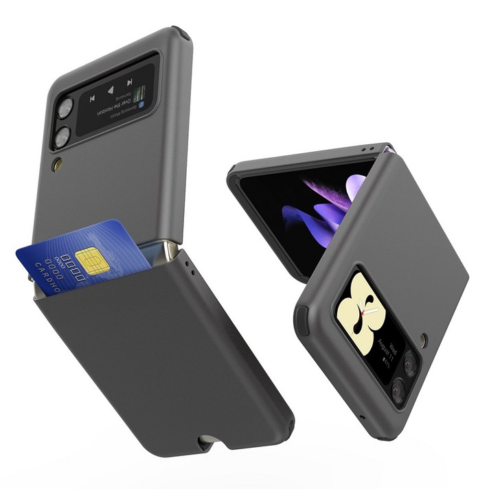 갤럭시 제트플립3 Z-POP 카드수납 하드 케이스 Z Flip3 충격방지 범퍼
