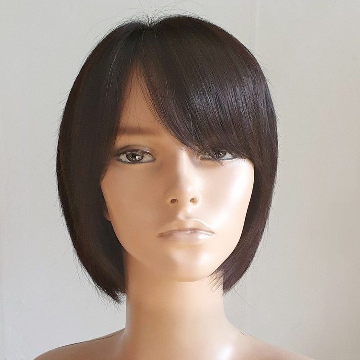 모드홀릭 기획특가 50개한정 전체 수제 인모 통가발 가발 항암, a타입(파마안한것)어두운갈색, 1개