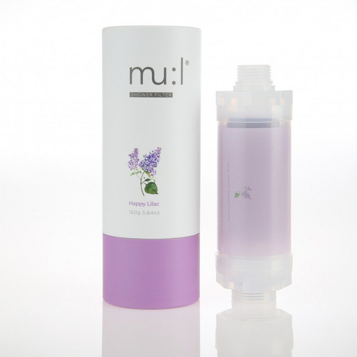 물 비타민 샤워필터 MUL 녹물 유아 트러블 염소제거 온가족용 라일락, 1개