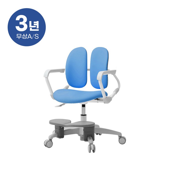 듀오백 밀키 218HF 아동의자 무회전중심봉+발받침 본사직영, 마일드그린