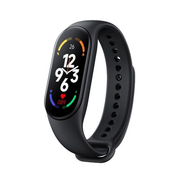 미밴드 7 프로 스마트 워치 어메이즈핏 Xiaomi-오리지널 Mi Band 밴드 대형 스크린 24h 혈액 산소 피트니스 스포츠 팔찌 트래커 5AM 방수 시계 M7, [01] Black