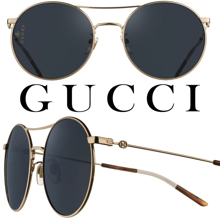 구찌선글라스 GG0680S-001 골드 동그란 명품보잉