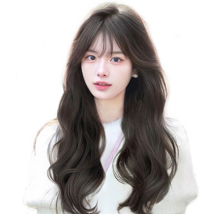  아이엔엠디 3피스 붙임머리 가발 생머리 피스 웨이브 똑딱이, 웨이브 자연갈색 3P, 3개 