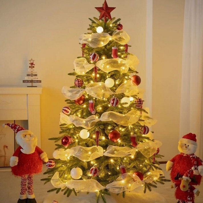 당일출고 한정수량 특가 루시아이 미스트 쉬폰 크리스마스 트리 풀세트, 레드