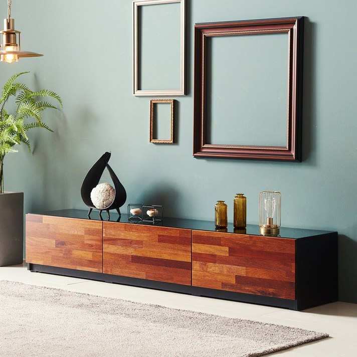 블랙인시아 멀바우 원목 거실장 장식장, 1800 거실장 서랍형