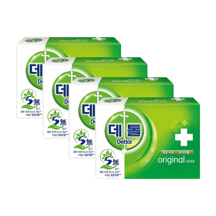 데톨 항균비누 오리지날 95g, 4개