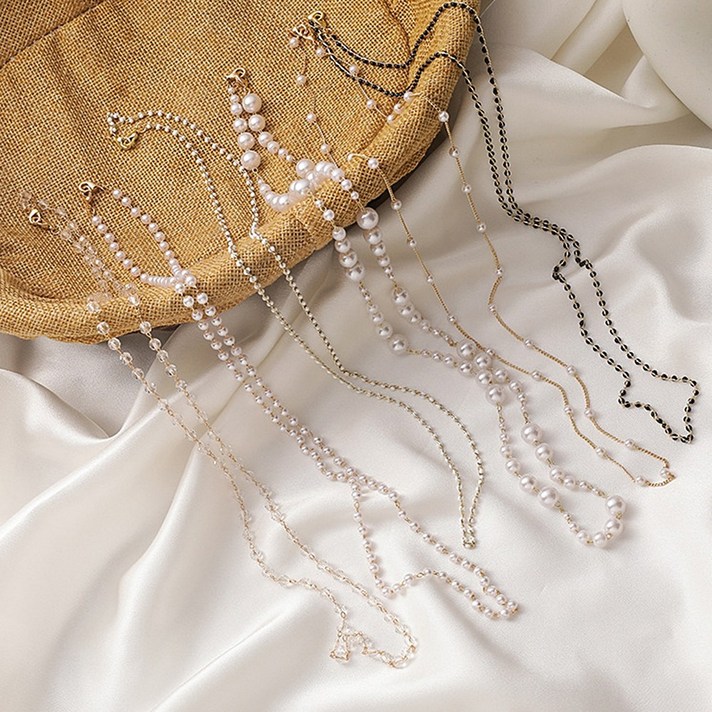 바네코쥬얼리 [1+1+1] 마스크스트랩 진주 마스크줄 비즈 마스크목걸이 체인 마스크걸이