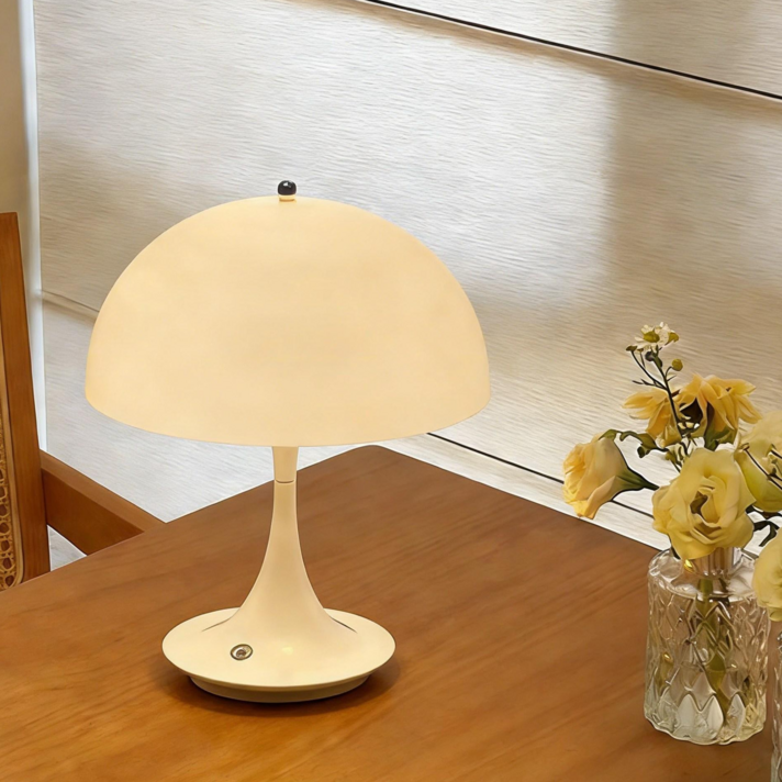 사시한사 머쉬룸 무드등 LED 단스탠드 인테리어 조명, 화이트