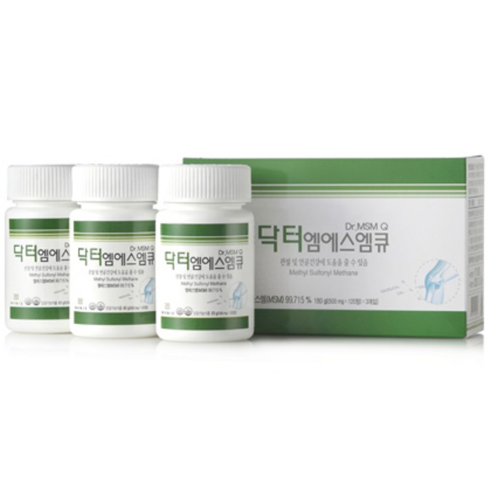닥터엠에스엠큐 관절 연골 건강 MSM 180g [(500mg x 120정) x 3개입]