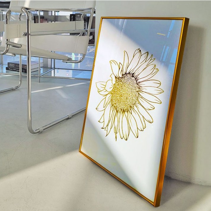 잇커스텀 돈들어오는 해바라기 그림 인테리어 액자 센스있는 집들이 개업 선물