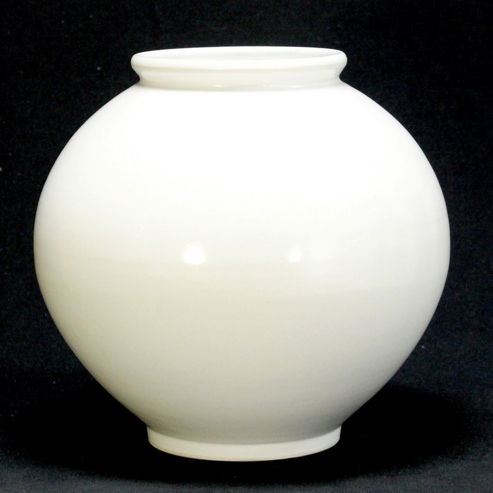  무광 달항아리 도자기 높이22cm (태광 작)화병 장식 