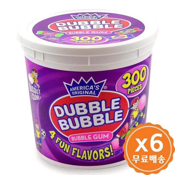 더블버블 버블껌 글루텐 프리 (300개입) 1.35kg, ６개　(개당 44,800원 - 코드576p)