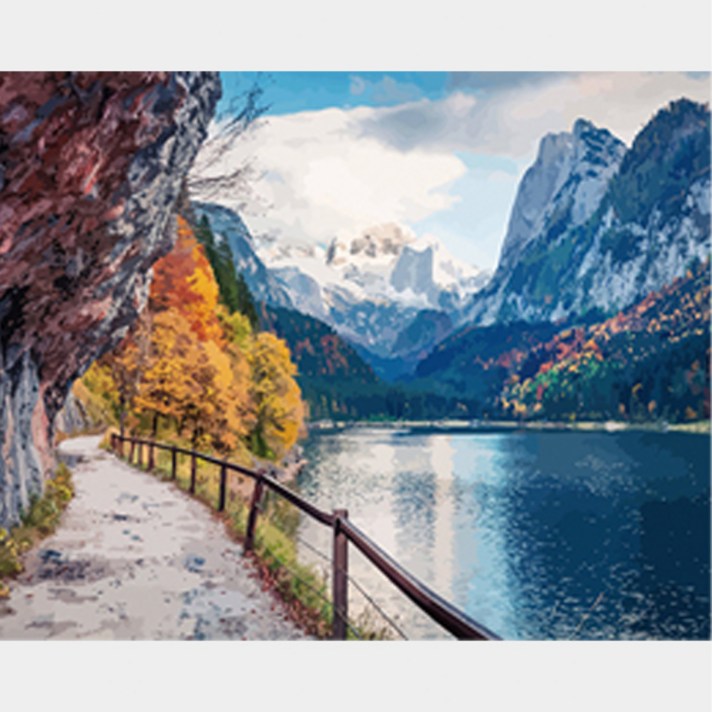 코팅블루 400종 정품 명화그리기 유화액자 그림풀세트, G-62.설산거리