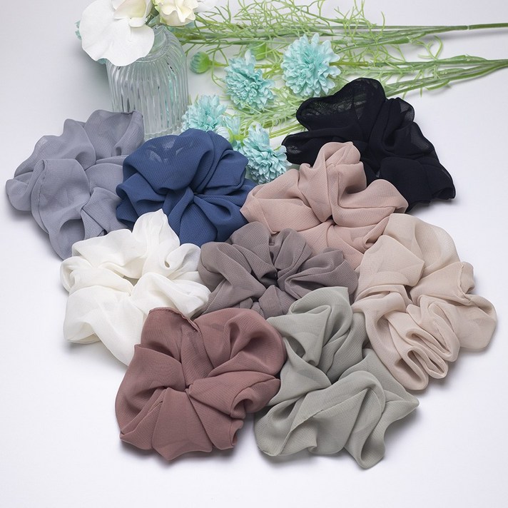 러블리쉬폰 헤어슈슈 3개세트 데일리 곱창머리끈 세트 곱창밴드