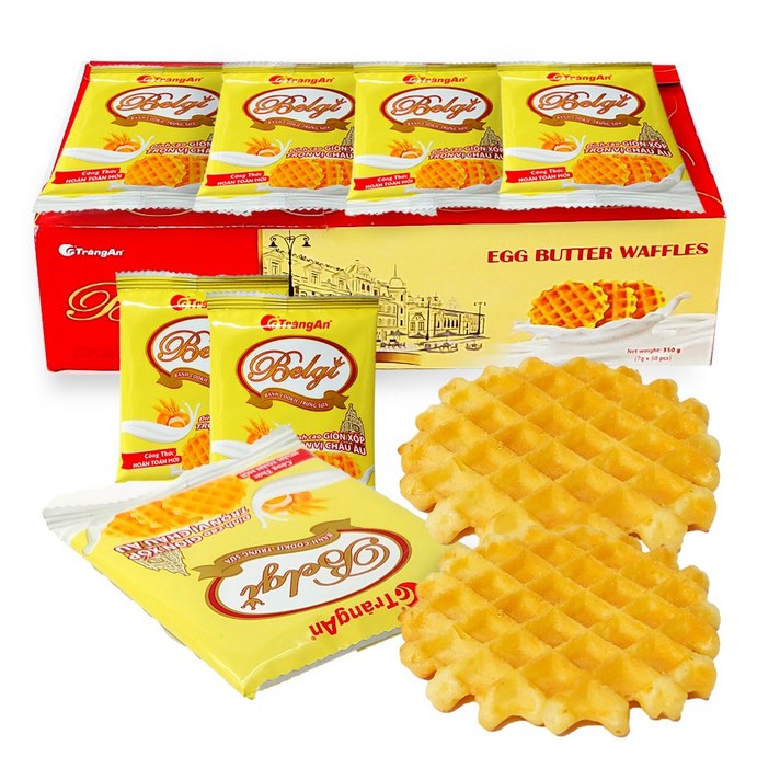 [벨기] 에그 버터 와플 1박스(총50PCS) 과자 대용량간식, 단품