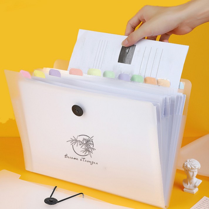 3개 세트 클리어 파일 A4 아코디언 서류 케이스 인덱스 화일 투명 파일철 홀더 파일집 장부 정리 악보 포켓 바인더, R69058A(3개세트