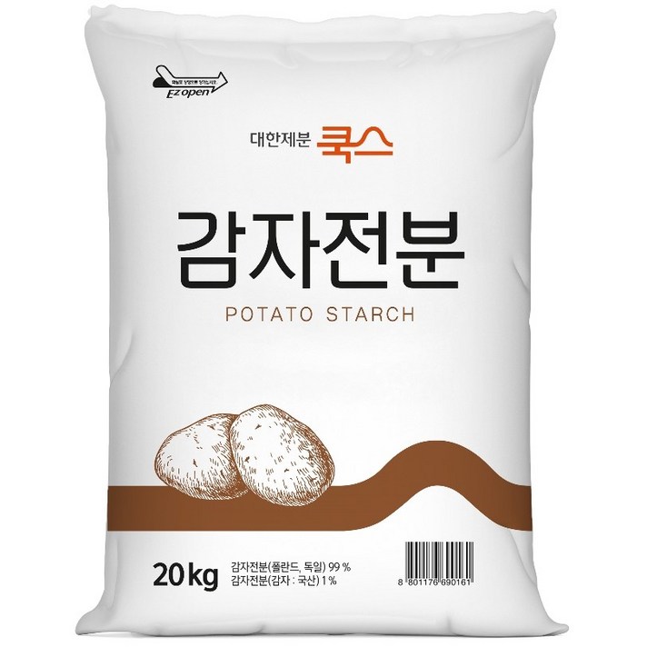 대한제분 곰표 쿡스 감자전분 20kg 대용량 중식 탕수육 업소용 튀김