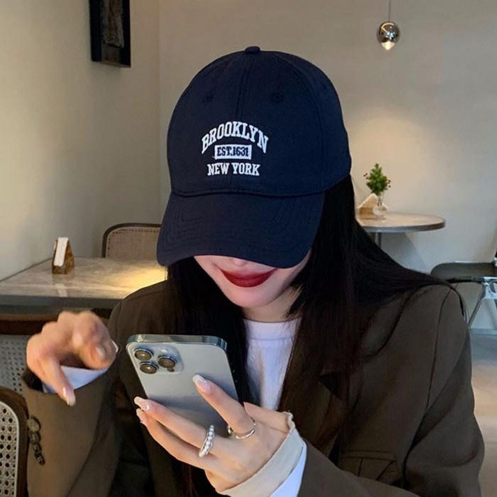  그로스컴퍼니 뉴욕 볼캡 여성 남자 남녀공용 빅사이즈 대두 캡 모자 