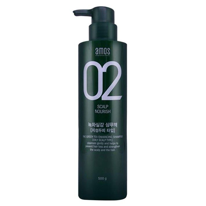 아모스 녹차실감 샴푸 지성, 500g, 1개