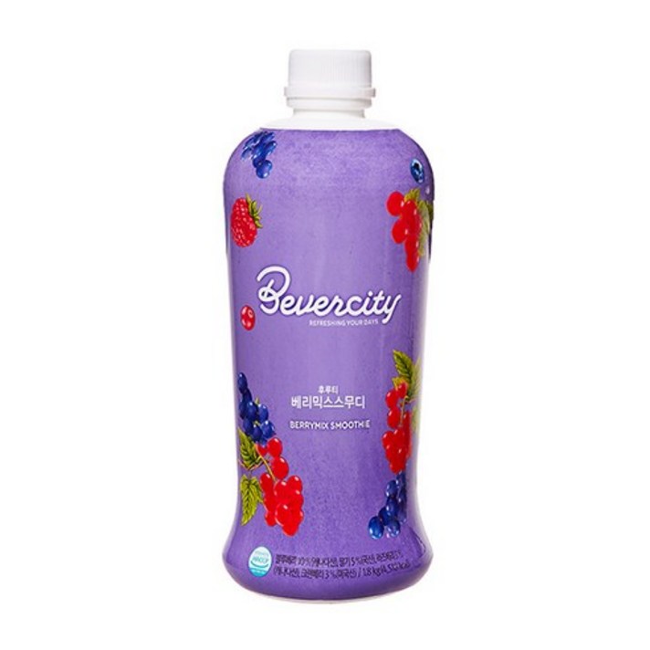 세미 베리믹스 스무디 1.8kg 베리믹스 블루베리 후루티 스무디 쉐이크 퓨레 농축액, 베리믹스 1.8kg