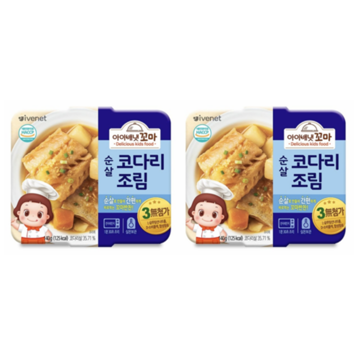 [신상] 순살로 만들어 간편하게 바로먹는 꼬마반찬 아이배냇 순살 코다리 조림 140g 2개