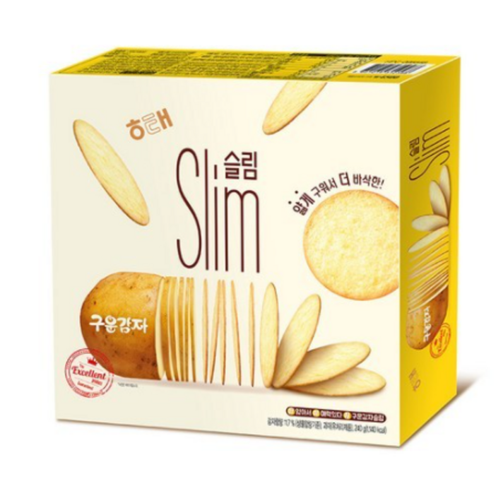 해태제과 구운감자 슬림, 240g, 6개