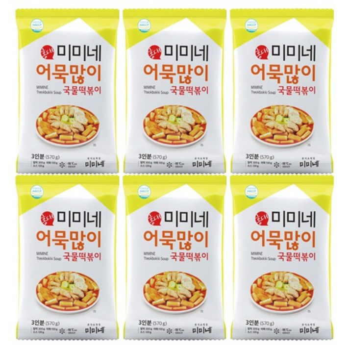 미미네 어묵많이 국물떡볶이, 570g, 6개