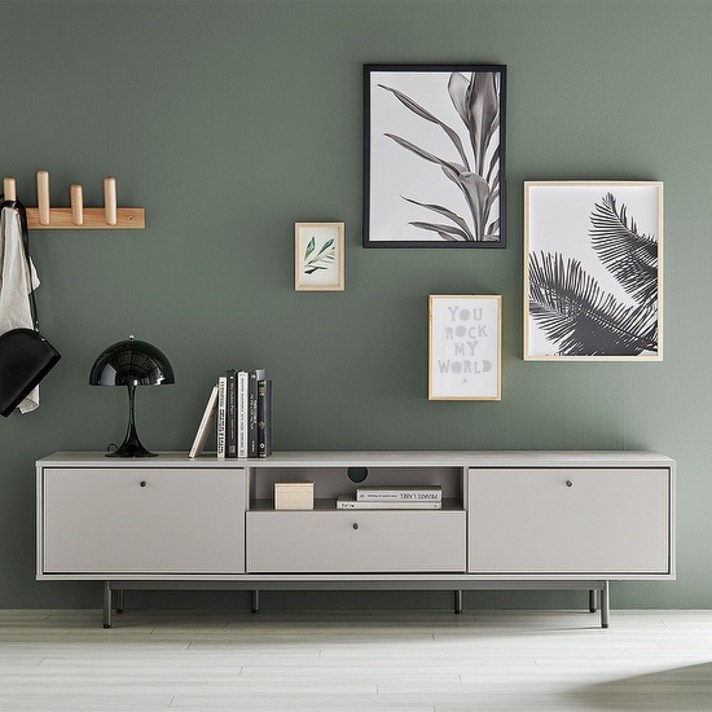 [12월 이벤트] 한샘 클린트 모던 거실장 180cm 오픈형(2종 택1), 화이트(A)