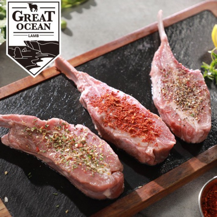 [그레이트오션]양갈비스테이크 300gX6팩/총1.8kg+시즈닝4종