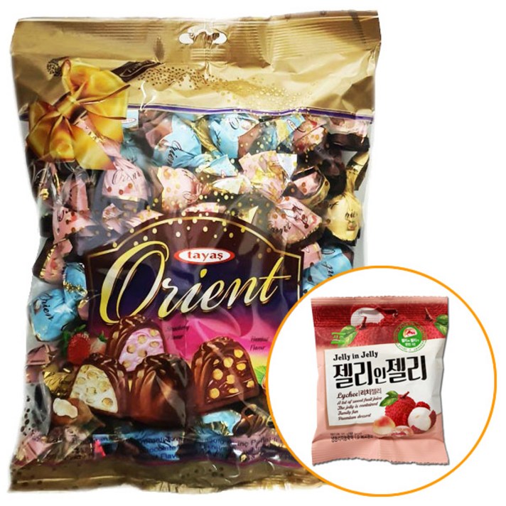  타야스 오리엔트 트러플 스페셜 초콜릿 1Kg (1봉) + 서주 젤리인젤리 리치 23g (1봉) 대용량 과자 