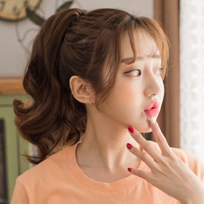 앨리스위그 묶음머리 집게 가발 베리봉봉 포니테일가발, 1개, 투톤브라운