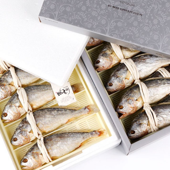[피쉬마켓] 영광 법성포 보리굴비 27cm 29cm 31cm내외 가정용 추석 설선물세트 산지직송 녹차가루증정, 보리굴비27cm5미